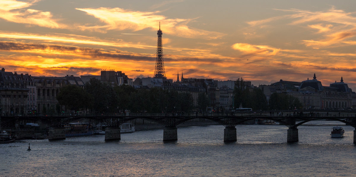 Paryż zachód słońca