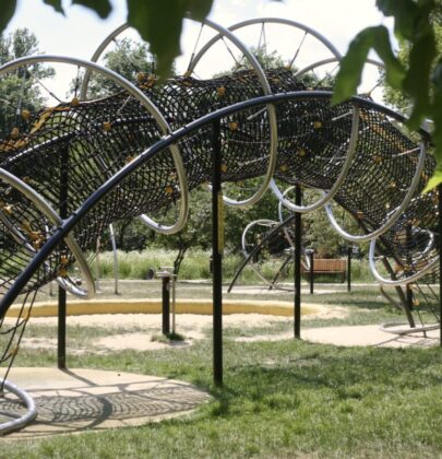 Park trampolin przy AWF Warszawa